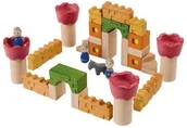 Klocki - Plan Toys Zamek rycerski klocki drewniane - miniaturka - grafika 1