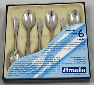 Amefa Komplet 6 łyżeczek Łyżeczka do herbaty Whisper (Wave) 1405 - Zestawy sztućców - miniaturka - grafika 2