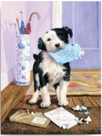 Zabawki kreatywne - Royal & Langnickel Numerowanka junior (akryl) - piesek z listem PJS44 - miniaturka - grafika 1