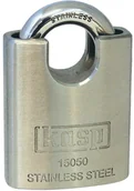 Kłódki - Kasp Kłódka K15050D z zamkiem kluczykowym 50 mm Srebrny - miniaturka - grafika 1