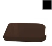 Deski sedesowe - Kerasan Waldorf Deska sedesowa wolnoopadająca, czarna zawiasy chrom 418804 - miniaturka - grafika 1