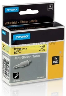 Dymo ETYK. RURKA TERMOKURCZLIWA ŻÓŁTA 12mm 18056 - Papier do drukarek - miniaturka - grafika 3