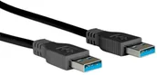 Kable USB - Rotronic ROLINE USB 3.0 wtyczka typ A USB A Niebieski kabel, czarny 3 m - miniaturka - grafika 1
