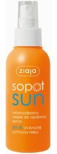 Ziaja Sopot Sun Wodoodporny olejek do opalania spray SPF6+ 125ml - Balsamy i kremy do opalania - miniaturka - grafika 2