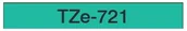 Etykiety do drukarek - Brother Taśma Laminowana TZ-721/TZe-721 (9mm, zielony na czarnym) TZE721 - miniaturka - grafika 1