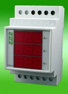 F&F Amperomierz 3-fazowy cyfrowy modułowy 0-20A do pomiaru bezpośredniego DMA-3 20A DMA-3 - Inne urządzenia pomiarowe - miniaturka - grafika 2