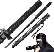 Repliki - broń - Płatnerze hiszpańscy UNIKATOWY MIECZ NINJA Z DMUCHAWKĄ - miniaturka - grafika 1