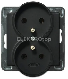 Ospel (ecru) - gniazdo Podwójne GP-2RRZ (+0) do ramki - Gniazdka elektryczne - miniaturka - grafika 4