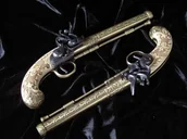 Repliki - broń - Hiszpania ZESTAW PISTOLETÓW POJEDYNKOWYCH Z ZAMKIEM SKAŁKOWYM Z XVIII w. - miniaturka - grafika 1