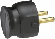 Wtyczki i adaptery - WTYCZKA NISKA 2P 16A CZARNY - miniaturka - grafika 1