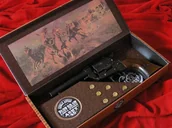 Repliki - broń - Hiszpania COLT PEACE MAKER 1873r SINGLE ACTION ARMY CAL 45 krótszy czarny drewno - miniaturka - grafika 1