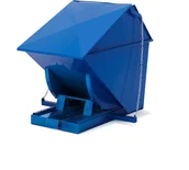 Szafki biurowe - AJ Kontener wywrotka z pokrywą 150 L niebieski 305040 - miniaturka - grafika 1