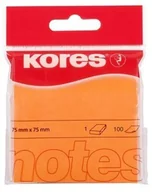Szkolne artykuły papiernicze - Kores Karteczki samoprzylepne pomarańczowe 75x75mm Astra - miniaturka - grafika 1