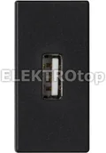 Gniazdka elektryczne - Kontakt Simon ledart K128B/14 Płytka K45/2 złącza USB typ A żeńskie 22,5x45mm + - miniaturka - grafika 1
