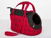 Transportery dla kotów - Hobbydog Torba - Czerwona w kratkę - Rozmiar 3 - miniaturka - grafika 1