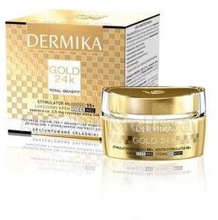 Dermika Gold 24k Krem Zastrzyk Młodości 55+ 50ml - Kremy do twarzy - miniaturka - grafika 5