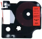 Dodatki do drukarek i skanerów - DYMO RHINO Aimotech Taśma zamiennik do 12mm/7m czerwona czarny nadruk D1 45017 A45017 - miniaturka - grafika 1