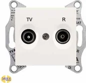 Gniazdka elektryczne - Schneider SEDNA Gniazdo RTV przelotowe 8dB SDN3301323 kremowe - miniaturka - grafika 1