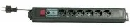 REV Listwa zasilająca przeciwprzepięciowa 6 gniazd 3m czarny 00176571 176571 - Listwy zasilające - miniaturka - grafika 2