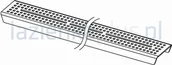 Odpływy liniowe - Tece ruszt prosty 1000 mm 601051 - miniaturka - grafika 1