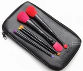 Pędzle do makijażu - LancrOne Butterfly Collection - Zestaw 10 kolorowych pędzli do makijażu + czarne etui LANKOL10 - miniaturka - grafika 1