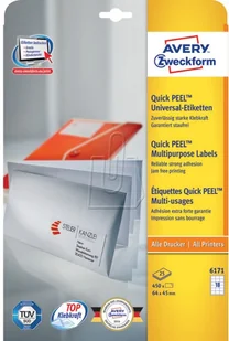 Avery Zweckform Etykiety uniwersalne Zweckform trwałe 64 x 45mm 25 ark./op. 6171 - Etykiety samoprzylepne i bloki etykiet - miniaturka - grafika 2