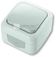 Wyłączniki światła i elektryczne - Viko Palmiye - Łącznik jednobiegunowy szary IP54 90555501 - miniaturka - grafika 1