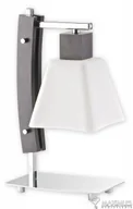 Lampy stojące - Lemir Dreno lampka stołowa 1 pł chrom + drewno wenge) O1478 WG 015O1478 WG - miniaturka - grafika 1