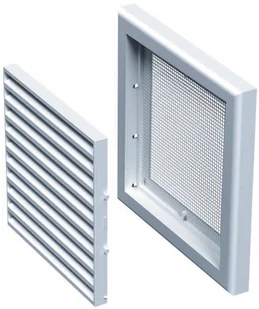 Vents Kratka wentylacyjna skośna 188 x 188 mm fi 120 mm biała - Wentylatory przemysłowe - miniaturka - grafika 2