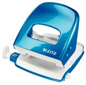 Dziurkacze - Esselte Dziurkacz LEITZ WOW metalowy 30k metaliczny niebieski ES095-1 - miniaturka - grafika 1