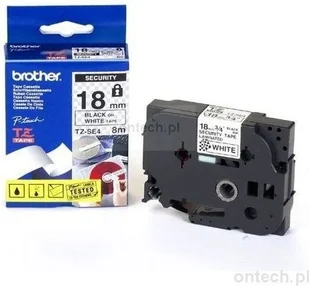 Brother TZ-S121 9mm Taśma Laminowana z ekstra mocnym klejem, czarny nadruk/przeź - Etykiety do drukarek - miniaturka - grafika 2