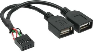 InLine Adapter wewnętrzne USB/2x USB A Czarny 33440M - Kable komputerowe i do monitorów - miniaturka - grafika 2