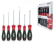 Śrubokręty - Wiha Zestaw wkrętaków płaskich/krzyżowych PZ, SoftFinish 530SF ZK6 Zestaw 6-cz (21251) - miniaturka - grafika 1