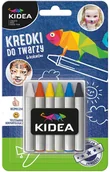 Przybory szkolne - Derform Kredki do twarzy 6 kolorów 2,5g Kidea KDT6KA - miniaturka - grafika 1
