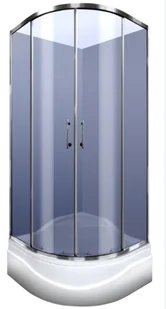 Durasan Palermo WK 80 80x80 szkło grafitowe + brodzik + syfon - Kabiny prysznicowe - miniaturka - grafika 2