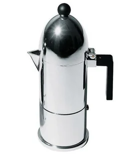 Alessi Kawiarka do ekspresu z alumninium z czarną rączką duża A9095/6 B - Akcesoria i części do ekspresów do kawy - miniaturka - grafika 2