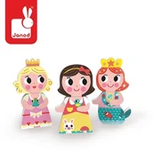 Klocki - Janod Magnetyczne klocki 3D Księżniczki J08032 - miniaturka - grafika 1