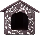 Legowiska dla psów - Hobbydog Buda - Brązowa w kwiaty - Rozmiar 1 - miniaturka - grafika 1