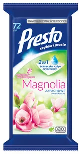 Presto Clean Clean Magnolia zapachowe chusteczki uniwersalne do czyszczenia 2w1 72szt - Chusteczki higieniczne - miniaturka - grafika 2