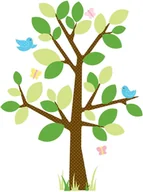 Naklejki na ścianę - RoomMates Wiosenne drzewo RMK1319GM - miniaturka - grafika 1