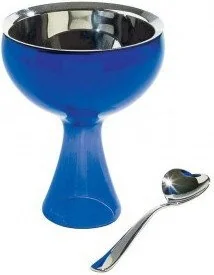 A di Alessi Puchar na lody z łyżeczką Big Love niebieski ammi01saz - Inne naczynia kuchenne - miniaturka - grafika 2