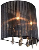 Lampy ścienne - QAZQA Klasyczny kinkiet chrom czarny klosz - Ann-Kathrin - miniaturka - grafika 1