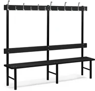 Meble do szkół i przedszkoli - AJ Ławki szatniowe o dł.2000mm z czarnego laminatu 237022 - miniaturka - grafika 1