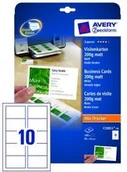 Papier do drukarek - Avery Wizytówki Quick&Clean TM Zweckform jednostronne matowe białe 85 x 54 mm 10 - miniaturka - grafika 1