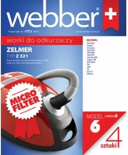 Webber Worek do odkurzacza WEBBER 6 (4 sztuki) - Worki do odkurzaczy - miniaturka - grafika 2