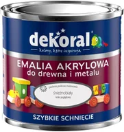 Farby do metalu - Dekoral Emalia Akrylux 0 5 l śnieżnobiała - miniaturka - grafika 1