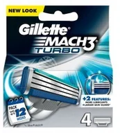 Kosmetyki do golenia - Gillette Mach 3 Turbo Manual HD M) wkład do maszynki do golenia 4 szt - miniaturka - grafika 1