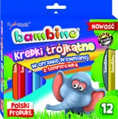 Przybory szkolne - St. Majewski ST Kredki ołówkowe trójkątne 12 szt z temperówką St 002892 - miniaturka - grafika 1