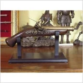 Repliki - broń - WŁOCHY WŁOSKI ZŁOTY PISTOLET SKAŁKOWY - miniaturka - grafika 1