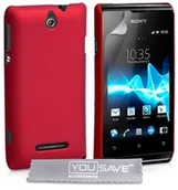 Etui i futerały do telefonów - Sony Yousave Accessories Hybrid-Schutzhülle Hartschale für Xperia E - Rot - miniaturka - grafika 1